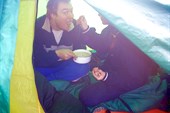 205 (05.Feb.2003) Breakfast in the tent - Pankrat and Taya